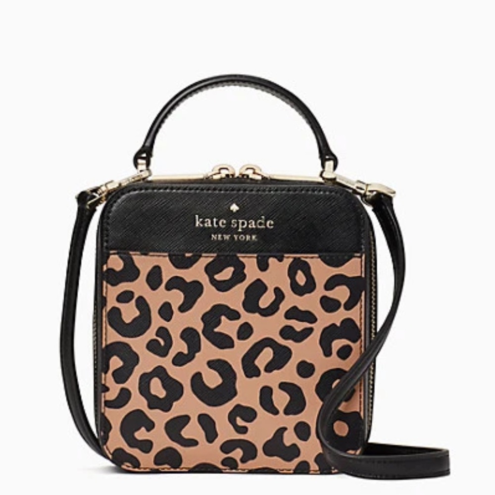 Kate Spade daisy graphic leopard vanity crossbody - Picture 9 of 16